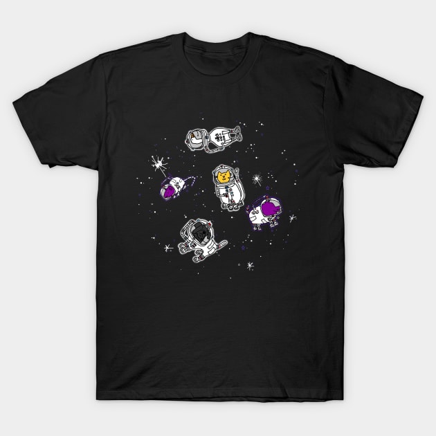 Space Crew 2420 Out There Social Distancing T-Shirt by ellenhenryart